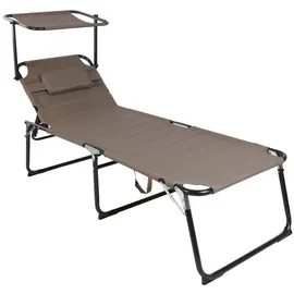 Lex XXL Sonnenliege 200 x 70 x 45 cm Taupe