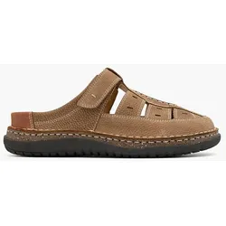 Leder Komfort Slipper - Herren - sand - 41