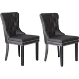 byLIVING Esszimmerstuhl Domino Kunstleder dunkelbraun 2er Set