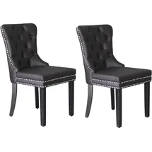 byLIVING Esszimmerstuhl Domino Kunstleder dunkelbraun 2er Set