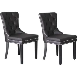 byLIVING Esszimmerstuhl Domino Kunstleder dunkelbraun 2er Set