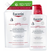 Eucerin pH5 Waschlotion Pumpspender + Nachfüllpack 2x400 ml Kombipackung