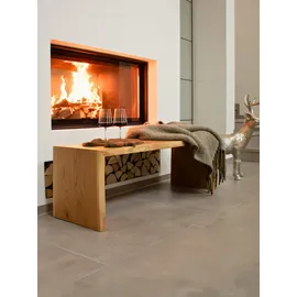 holz4home Massivholz Hocker Eiche 80 x 45 x 40 cm