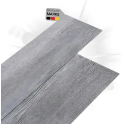 DELUKE® Vinylboden PVC-Dielen selbstklebend wasserfest 2mm Stärke Klebevinylboden Bodenbelag Laminatboden Dekor-Dielen Holzgrau, 2,51 m2