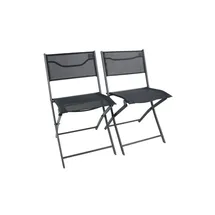 Möbel Kraft Gartenstuhl 2er-Set 45 x 0 x 79 cm schwarz