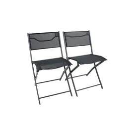 Möbel Kraft Gartenstuhl 2er-Set 45 x 0 x 79 cm schwarz