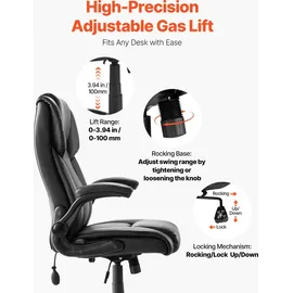 Vevor Chefsessel Holz Kunstleder