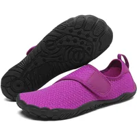 Mishansha Badeschuhe Damen Wasserschuhe rutschfest Barfußschuhe Weich Wassersport Strandschuhe Neoprenschuhe Bequem Fitnessschuhe Strand mit Weit Zehenbox Lila,Gr.40 - 40 EU