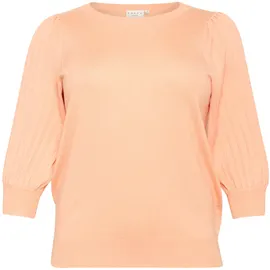 KAFFE CURVE Strickpullover KCloni Peach Nectar M