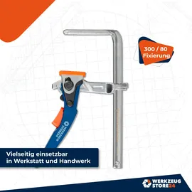 WS24 Einhandhebelzwinge Ganzstahl 300 / 80 - WS24-100102