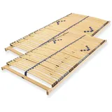 Lattenrost Blue Royal 7 Zonen, Beco, Lattenrost 180x200 cm, bestehend aus 2x Lattenrost 90x200 cm, 42 Latten, vormontiert, direkt einsetzbar braun 180 cm x 200 cm x 7.5 cm