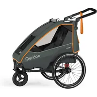 Qeridoo Lynix 2 Kinderanhänger grün