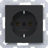 Hager Steckdose 1 St. nachtschwarz matt