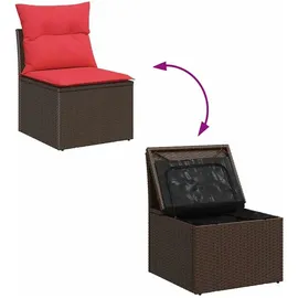 vidaXL Gartenlounge-Set 6-tlg. braun