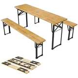 Juskys Bichl Set 3-tlg. natur klappbar