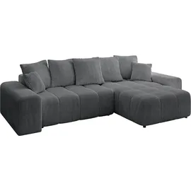 altdecor Ecksofa Cord 2-Sitzer Dunkelgrau