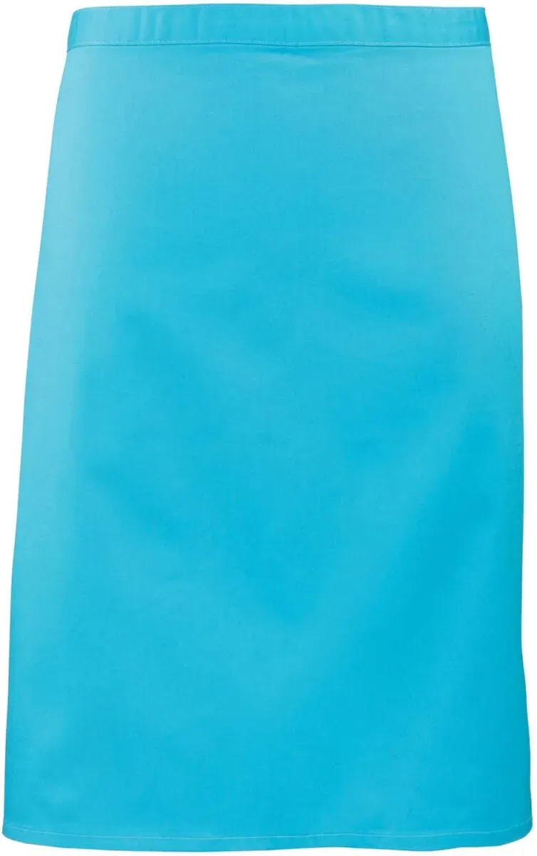 Premier Workwear Hüftschürze kurz 'Colours' Bistro-Schürze PR151 turquoise (ca. pantone 312) 70 x 50 cm
