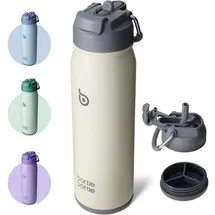 luxuskollektion Edelstahl Trinkflasche grau 0,71 l