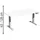 Geramöbel Schreibtisch Elevate Plus, elektrisch höhenverstellbar, HxBxT 630-1.280 x 1.600 x 800 mm, weiß/silber