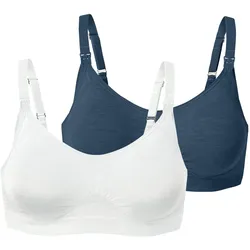 Tchibo - 2 Seamless-Still-BHs - Damen - Gr. S - dunkelblau