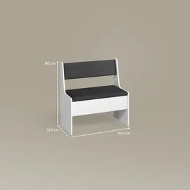 livinity® Esszimmer-Eckbank, Weiß, 41.5 x 76.6 cm
