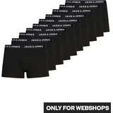 JACK & JONES Solid Trunks black/black M 10er Pack