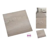 vidaXL PVC-Fliesen Selbstklebend 55 Stk. 5,11 m2 Taupe