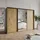 masseno Schwebetürenschrank TAVI 250 x 205 x 60 cm Eiche Artisan/Schwarz