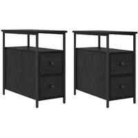 VidaXL Nachttisch 2 pcs Schwarze Eiche 30 x 60