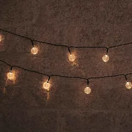 Licht-Erlebnisse Außenlichterkette LED Solar Kunststoff 266,6 cm spritzwassergeschützt schwarz