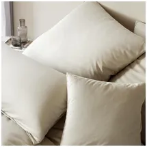 ELEGANTE Bettwäsche Cord Gestreift Beige 40 x 80 cm
