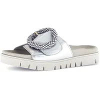 Gabor Pantolette silber metallic 63.745.61 für Damen, silber, Größe 42 EU