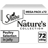 Sheba Nature's Collection Geflügelgeschmack in Gelee 85g x 48 (multipack x 12)