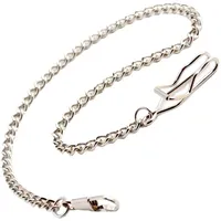 Visxcnu Taschenuhr Kette mit 2 Haken, Metall Taschenuhrkette, Weste Kette Uhr, Clip Taschenuhr Kette, Taschenuhr Kette, für Männer Frauen