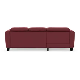 sit&more Ecksofa SIT & MORE "Belluci L-Form", rot (bordeaux), B:247cm H:85cm T:170cm, Sofas, Ecksofa, inklusive Federkern, wahlweise mit Bettfunktion und Bettkasten