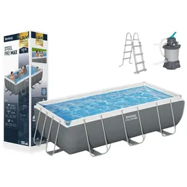 BESTWAY Rahmen-Gartenpool 404 x 201 x 100 cm inkl. Filterpumpe