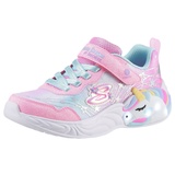 SKECHERS Slip-On Sneaker »UNICORN DREAMS - WISHFUL MAGIC, Blinkschuh,«, in funkelnder Optik, Gr. 33, rosa-mint, , 23779008-33