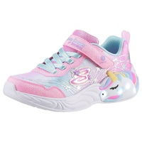 SKECHERS Slip-On Sneaker »UNICORN DREAMS - WISHFUL MAGIC, Blinkschuh,«, in funkelnder Optik Gr. 33, rosa-mint, , 23779008-33