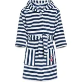 Playshoes Fleece-Bademantel Ringel maritim in Blau | Gr.: 134/140
