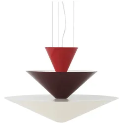 &Tradition - Gio LN14 Pendelleuchte Ø60 Vermilion Red/Dunkelheit Burgundy/Ecru White &Tradi - cm - 39 cm