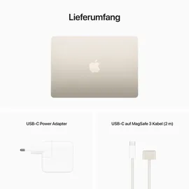 Apple MacBook Air M2 2022 13,6" 8 GB RAM 512 GB SSD 10-Core GPU Polarstern