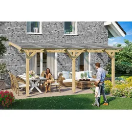 SKANHOLZ Terrassenüberdachung Bormio 541 x 300 cm beige