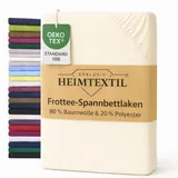 EXKLUSIV HEIMTEXTIL Spannbettlaken Frottee 140 x 160 x 200 cm beige
