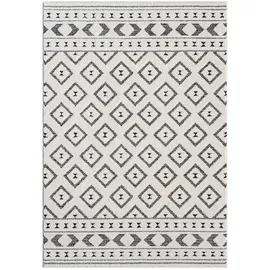 Carpet City "LOUNGE 9999", Grau, B:120cm H:15mm L:170cm, Obermaterial: 100, Polyester, Teppiche, Teppich, Kurzflor-Teppich Modern, Hoch-Tief-Struktur, Wohnzimmer, Schlafzimmer