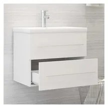 vidaXL Waschbeckenunterschrank Weiß 60x38,5x48 cm Holzwerkstoff