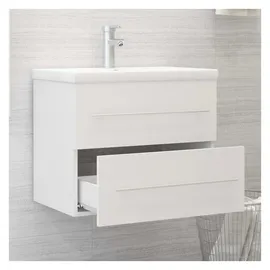 vidaXL Waschbeckenunterschrank Weiß 60x38,5x48 cm Holzwerkstoff