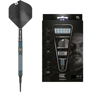 Target Darts Adrian Lewis Black 90% Tungsten Darts, 18G Soft Tip Dart Set, Professional Dart Sets, Pixel Tip, Electronic Soft Tip Darts Set