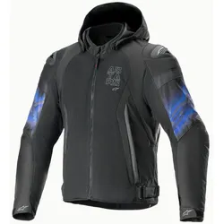 Alpinestars Zaca Air Veno, veste textile imperméable - Noir/Bleu - 4XL