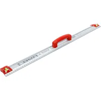 BGS Schneid- und Markierlineal, mit Griff und Wasserwaage, 750 mm
