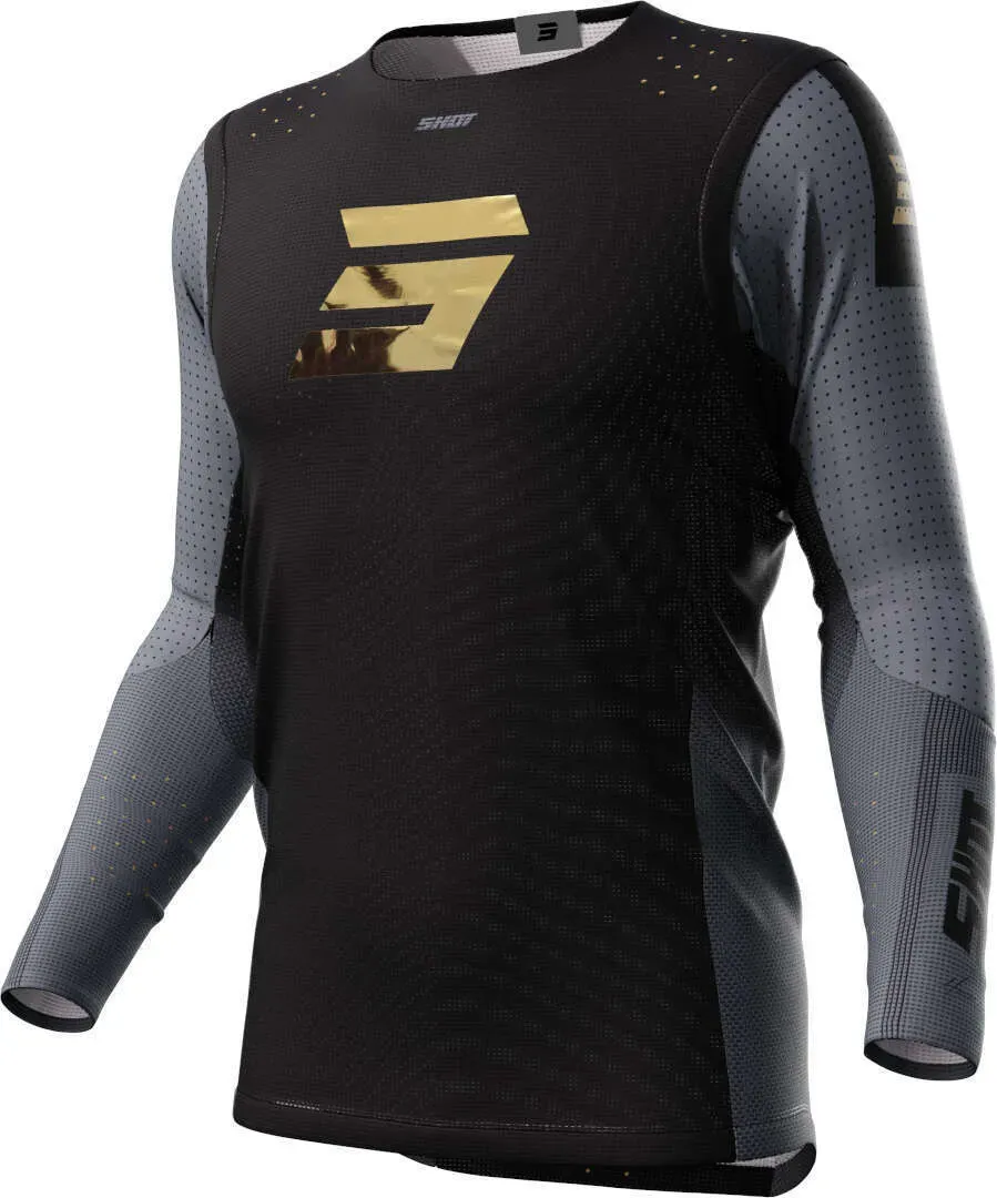 Shot Aerolite Honor Motocross Jersey, schwarz-gold, Größe M für Männer